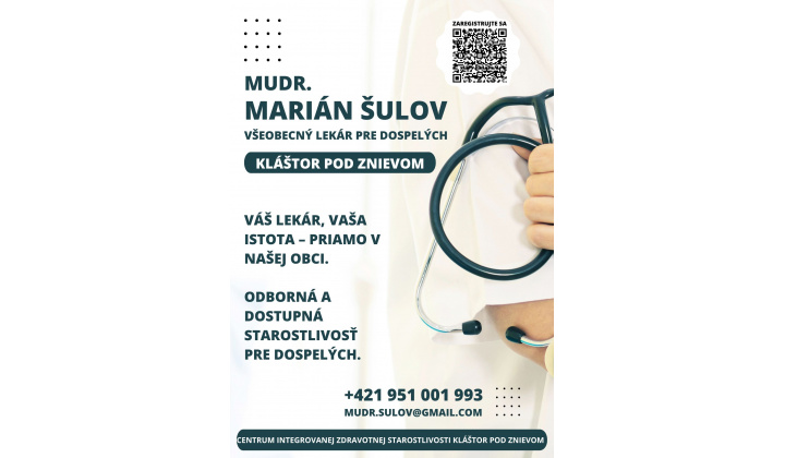 Fotka pre článok Lekár pre dospelých - Kláštor pod Znievom
