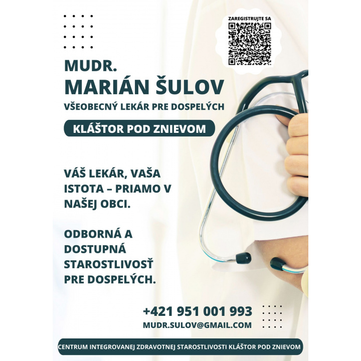 Menšia fotka pre článok Lekár pre dospelých - Kláštor pod Znievom